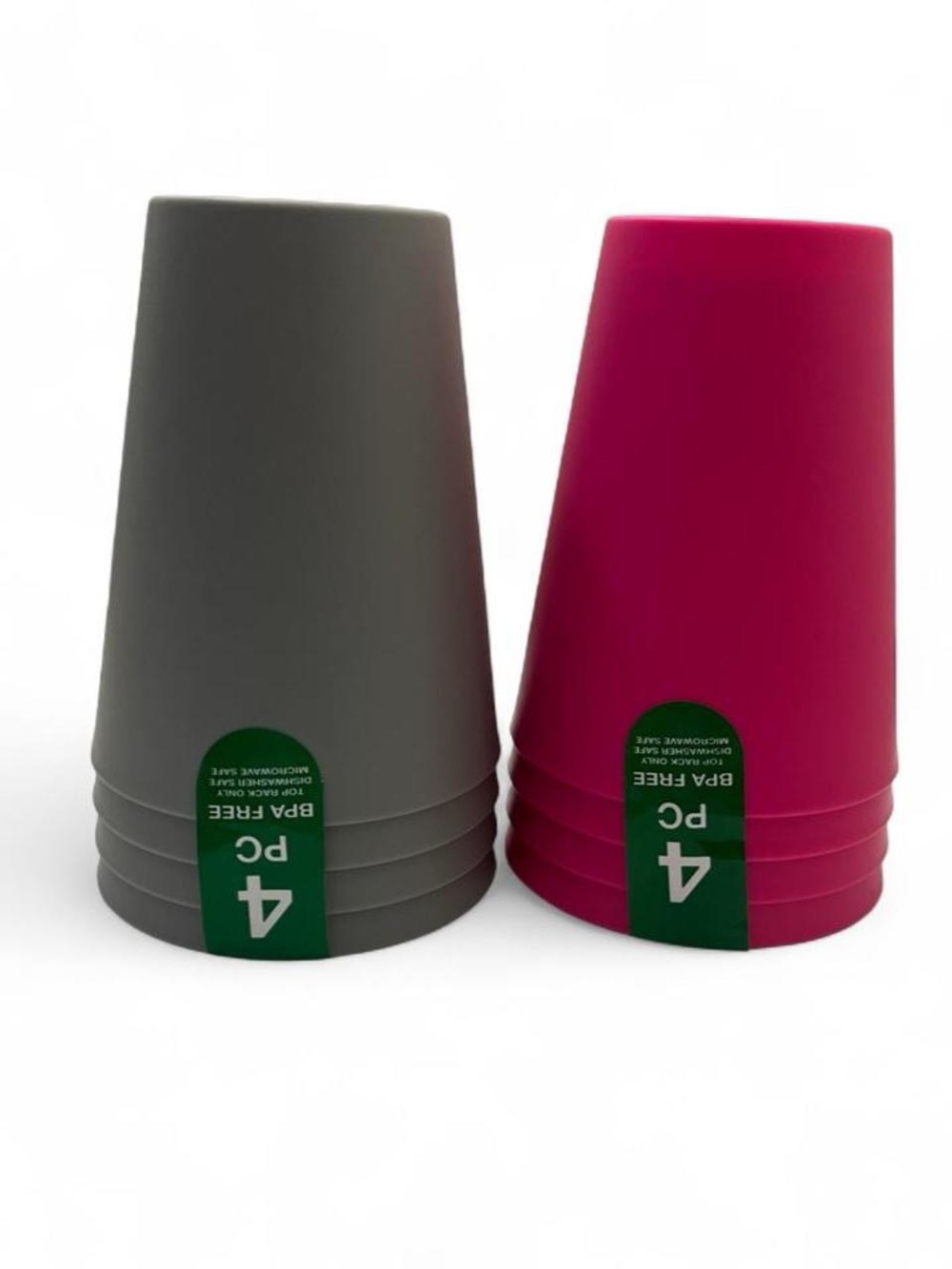 Set of 2 4 Pack Plastic Drinking Cups Kitchenware Drinkware 8 Cups Brand New